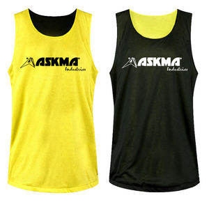 Ensemble de maillot de basket-ball respirant imprimé logo personnalisé vente en gros de conception sans manches en maille réversible pour les jeunes vêtements de basket-ball - Product Image 4