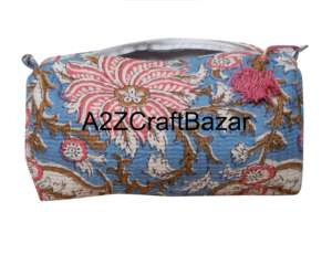 Eco-Friendly Cotton Fabric Cosmetic Bags Tassel Zipper Closure Fashion Design Reusable Lightweight Multi-Function Makeup Pouch - Product Image 5