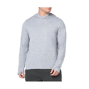 Nouvel arrivage 70% coton 30% polyester doublé hiver épaule pente couleur unie confortable décontracté grande taille hommes pull à capuche - Product Image 1