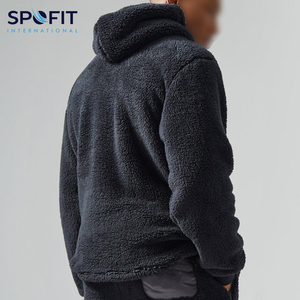 Unisex <b>Oversized</b> Sherpa <b>Fleece</b> <b>Hoodie</b> Heavyweight Warm Winter Two-Tone 100% Cotton Customizable High Quality Hoodies - Product Image 6