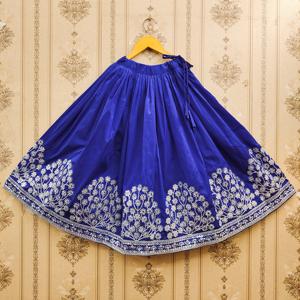 Shoryam Fashion, ensemble de vêtements ethniques pour filles, lehenga choli long, bleu royal, brodé, pour mariages et fêtes - Product Image 4