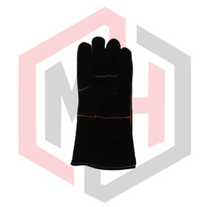 Gants de soudage en cuir résistant à la chaleur et au feu TIG/MIG Paume renforcée Antistatique Résistant aux déchirures 11 oz 14 pouces Sans silicone - Product Image 3