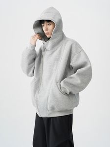 Streetwear Hoodies Cropped Graphic French Terry Men's Zip up Hoodies para hombres - Product Image 3