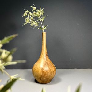 Vase de sol en bois élégant et moderne, fait main, pots fonctionnels pour une décoration romantique de la maison et du bureau - Product Image 2