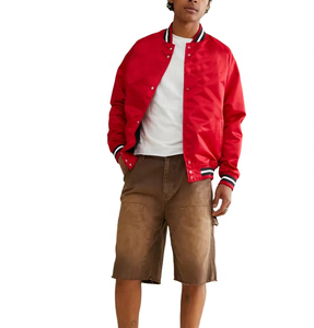 แจ็คเก็ตผ้าซาตินสำหรับผู้ชายเสื้อแจ็กเก็ตผ้าซาตินระบายอากาศ - Product Image 4