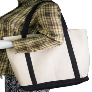 Sacs fourre-tout en toile 100% coton imprimés sur mesure de haute qualité, motif lettres, poignée longue pour utilisation en supermarché, emballage en boîte - Product Image 6