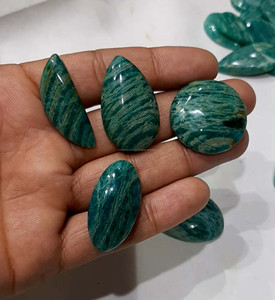 Piedras naturales de cabujón sueltas de Larimar de varias formas y tamaños para tallar corazones - Product Image 4