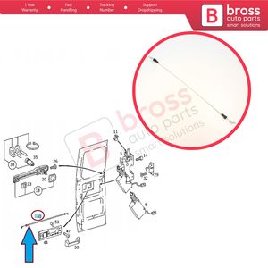 Câble de déverrouillage de la serrure de porte arrière BDP1606 pour Sprinter MK1 1995-2006 LT MK2 1996-2006 9017600504 Pièces automobiles Bross - Product Image 5