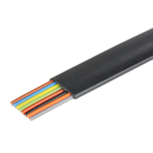 Cavo telefonico piatto 8 fili nero Cavo piatto Cavo modulare 25 m - Product Image 1