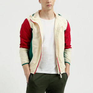Vestes d'automne pour hommes à col montant imprimées sur mesure, style urbain, color-block, respirantes, imperméables et coupe-vent - Product Image 3