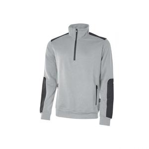 Sudadera con media cremallera, color gris y plateado, ropa de seguridad - Product Image 1