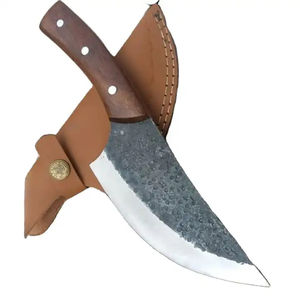 Couteau à désosser Burraq en acier Damas fait main, manche personnalisé, étui en cuir, option OEM/DIY, cadeau idéal pour le camping et la chasse - Product Image 1