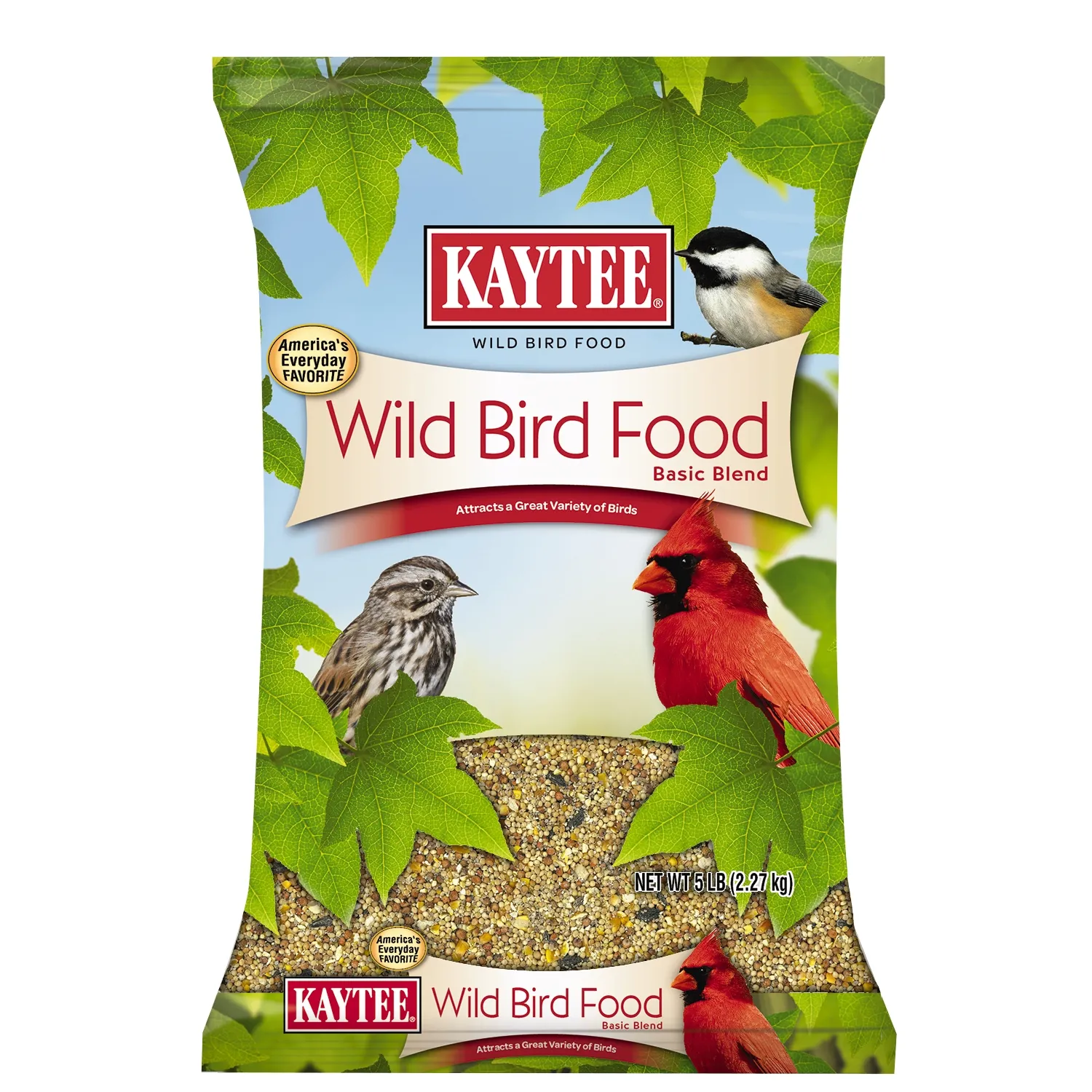 Wild Bird Food miscela base olio girasole e miglio varietà di ingredienti per attirare molti tipi di uccelli da cortile