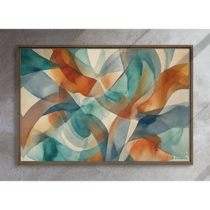 Legacy Motion Contemporary Design Framed <b>Canvas</b> with Abstract Pattern - Product Image 1