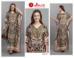 Collection de caftan indien pakistanais les plus vendus pour femmes Crêpe de polyester confortable Design lourd Vêtements de plage Promwear - Product Image 1