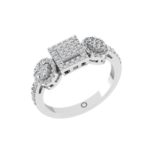 Anillo de diamante de platino 950 de clúster de lujo I1 anillos finos de diamante Natural de claridad para mujeres OEM ODM anillo de platino personalizado joyería - Product Image 1