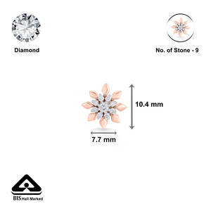 Bright Star Anneau de nez, bijou de nombril et piercing d'oreille à vis en acier inoxydable et titane - Product Image 5