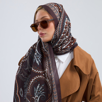 Écharpe Pashmina pour femme adulte, motif ethnique vintage Paisley baroque, finition mate, toucher doux, ourlet machine, 70x190cm, légère