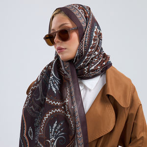 Bufanda Pashmina para Mujer, Diseño Étnico Vintage con Estampado Paisley Barroco, Acabado Mate, Tacto Suave, Sensación de Algodón, Ligera, para Todas las Temporadas - Product Image 2