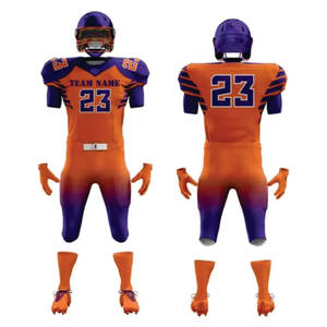 Vêtements de sport de conception de tendance supérieure Uniforme de football américain Tissu de polyester d'impression de sublimation de sport Uniforme de football américain - Product Image 4