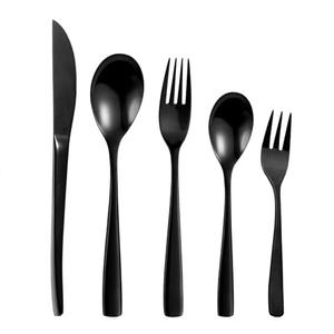 Ensemble de couverts en acier inoxydable pour restaurant de mariage, 5 pièces, couverts en acier inoxydable, cuillères, fourchettes, couteaux, ensemble de couverts de Noël - Product Image 6