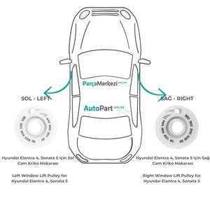 Poulie de cric de fenêtre droite-gauche pour Hyundai Elantra 4, Sonata 5 (expédition depuis la Turquie) Code produit: FD113932 - Product Image 3