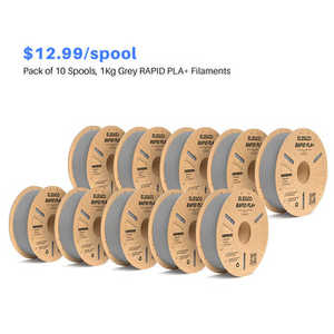 Filamento para Impresora 3D Elegoo Rapid PLA Plus, 10 kg, Gris, Variedad de TPE, PCL, HIPS, PETG, TPU, ABS, PA, PP, PPS, PEEK, Nylon, POM Extruido - Product Image 1