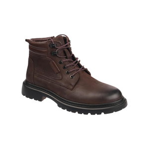M1147 Men's Lace-up Classic Genuine Leather Boots Slip Resistant Autumn Winter Casual Walking Footwear - Product Image 2