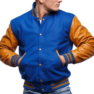 New Arrival Custom Varsity Jackets Letterman Jackets College Baseball Jackets Genuine Leather Winter <b>Wool</b> <b>Fabric</b> - Product Image 6
