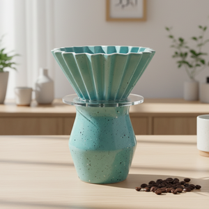 Ensemble de tasse à café et de filtre à café en porcelaine durable de qualité supérieure, multi-usages, 3460991SETL-0.35, pour les amateurs de café - Product Image 5