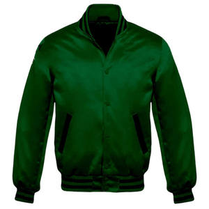 2025 alta calidad nuevo diseño moda impermeable bordado Patchwork talla grande bombardero satén Varsity chaqueta para hombres - Product Image 5