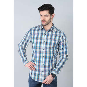Camisa Casual para Hombre GILDAN, Manga Larga, Diseño a Cuadros, 100% Algodón Popelina, Transpirable, Cuello Alto, Talla XL-Unze London - Product Image 1