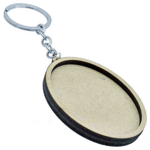 Best Simple MDF Keychain Handicraft Best Design Blank Material Key Tag Holder <b>Keyring</b> Wedding Gifts MDF Key Ring - Product Image 6