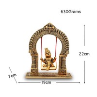 Haute qualité fait à la main sri krishna idole plaqué or seigneur krishna statue fait à la main krishna plaqué or cadeau de mariage indien article