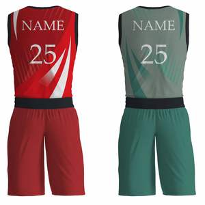 Uniformes de baloncesto de sublimación, pantalones cortos reversibles a juego, conjunto ligero Reversible que absorbe la humedad - Product Image 2