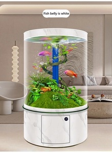 <span class=keywords><strong>Acquario</strong></span> Cilindrico in Vetro Personalizzato da 300-900L con Filtro a Fondo Integrato, Mobiletto Rotondo <span class=keywords><strong>per</strong></span> <span class=keywords><strong>Acquario</strong></span> <span class=keywords><strong>per</strong></span> Casa e Ufficio - Product Image 6