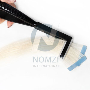 Alicates profesionales de acero inoxidable de alta calidad, venta al por mayor, para extensiones de cinta, Color negro personalizado - Product Image 3