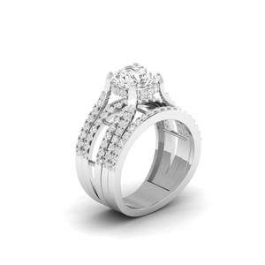 Anillo de diamantes de corte redondo geométrico de 1.51 quilates, color F, claridad VS, diamante cultivado en laboratorio en oro de 14 quilates, para novia, boda, compromiso, fiesta. - Product Image 6