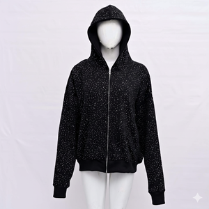 Sudaderas con Capucha Personalizadas de Alta Calidad para Hombre, Diseño Moderno con Pedrería, Impresión Digital, 100% Algodón, MOQ10 - Product Image 1