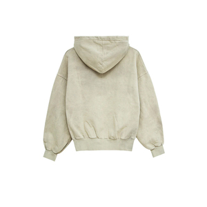 เสื้อฮู้ดผ้าฝ้ายซักกรดแขนยาวโอเวอร์ไซส์กำหนดโลโก้100% ได้เอง - Product Image 3