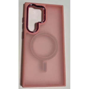 Samsung Galaxy S25 Ultra Translucent Case W/ Magnetic Ring Pink - Product Image 1