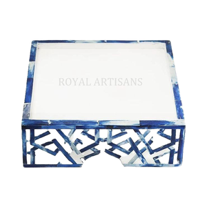 Venta al por mayor caliente madre de perla incrustaciones pastel soporte hueso incrustaciones pastel y dulces soporte para Ramadán - Product Image 2