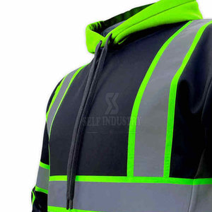 Nouvelle arrivée Sweats à capuche haute visibilité légers de haute qualité, vêtements de sécurité imperméables de couleur unie avec logo personnalisable - Product Image 6