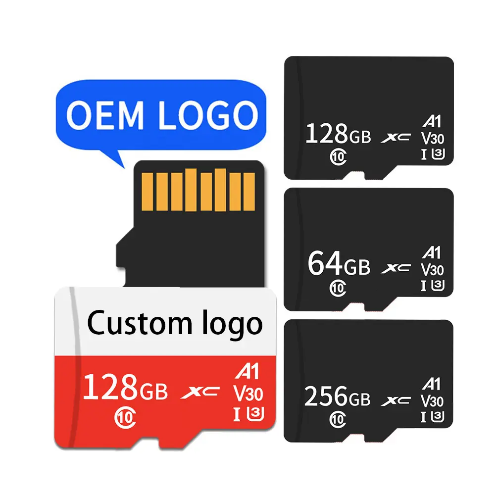customizable logo Tf Sd Memory Card 1gb 2gb 4gb 8gb 16gb Memoria 32gb 64gb 128gb Tf Sd Flash Memory Card