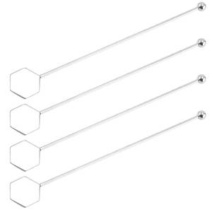 Cuchara mezcladora de mango largo de acero inoxidable al por mayor, agitador de cóctel hecho a mano, palo para uso en cocina, herramientas de barra - Product Image 4