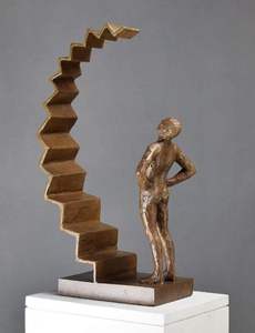 Decoración moderna para el hogar Escultura de Arte de acero inoxidable Diseño de arte pop Artesanía de metal para la venta - Product Image 3