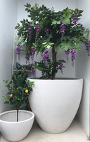 Pot de fleurs en fibre biodégradable léger et durable, écologique, fabriqué au Vietnam, pour la décoration moderne des jardins et balcons, toutes saisons