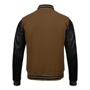Men's Winter Varsity <b>Jackets</b> Custom Logo Stand Collar Front Logo <b>Long</b> Sleeve Casual - Product Image 3