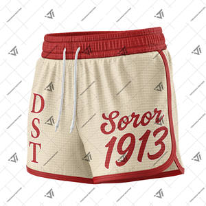Delta personalizado | Sigma | Theta Sorority Ropa Pantalones cortos bordados para mujer Pantalones cortos deportivos de entrenamiento Parafernalia griega - Product Image 1