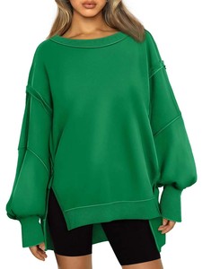 Sudadera holgada de gran tamaño para mujer, Jersey de manga larga de algodón suave para Otoño e Invierno - Product Image 5